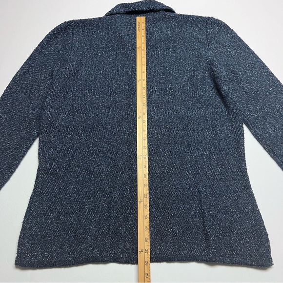 MARINA RINALDI Giacca Maglia Wool Blend Blue Knit Sweater Plus Size Medium (14) - Picture 11 of 12